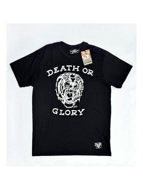 SAILOR JERRY Men’s Medium Black Graphic T Shirt Death Glory Tattoo Style Tiger